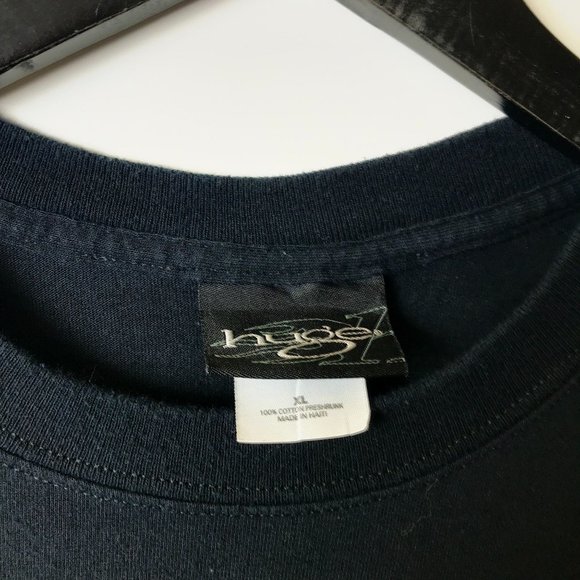 2003 Vintage Huge Bar Harbor Maine Chrome Highway T Shirt 00s Cotton Black XL - Picture 4 of 15